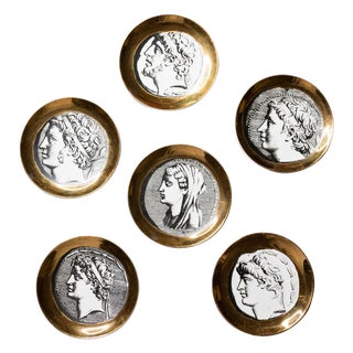 Fornasetti Coaster Set of Six For Sale
