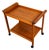 Mid Century Danish Modern Serving Cart Trolley Teak Wood Rolling Bar Vintage MCM For Sale