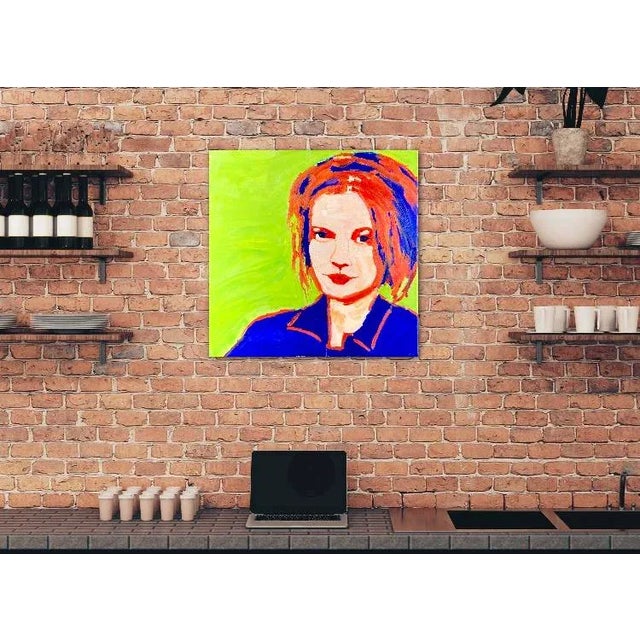 2020s Modern Portraiture Pop Art Portrait (Original Oil on Canvas) For Sale - Image 5 of 6