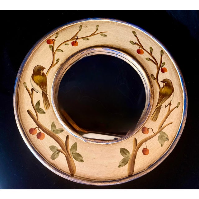Mid 20th Century Decorative Bird and Berry Wall Mirror For Sale - Image 10 of 12
