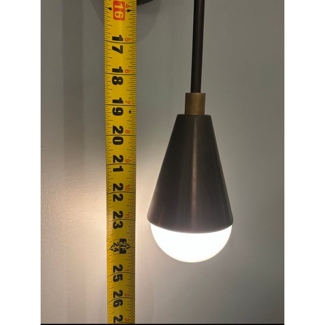 Apparatus Studio Blackened Brass Triad 2 Wall Sconces - a Pair For Sale - Image 10 of 16