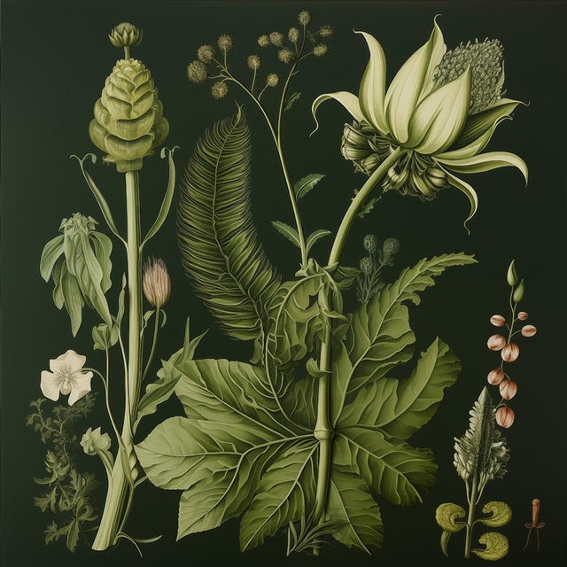 This fine art print reproduces a beautifully detailed 19th-century botanical illustration depicting an elegant arrangement...