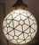 Metal Vintage Art Deco Style Milk Glass & Brass Chandelier For Sale - Image 7 of 11