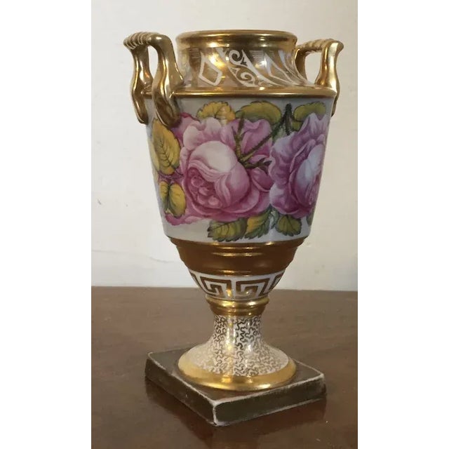 Pink Antique Early 19th Century English Regency Coalport Porcelain Vase Painted with Flowers & Rich Gilding For Sale - Image 8 of 13