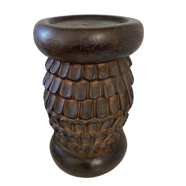 1970's Tribal Nobility Bamileke Stool/Table /Plant Stand Cameroon 14.5" H For Sale In New York - Image 6 of 7