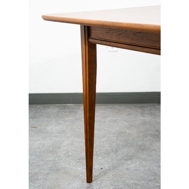 Mid Century Modern Dining Table Walnut Extension X2 Leafs Vintage Denmark MCM For Sale - Image 9 of 12