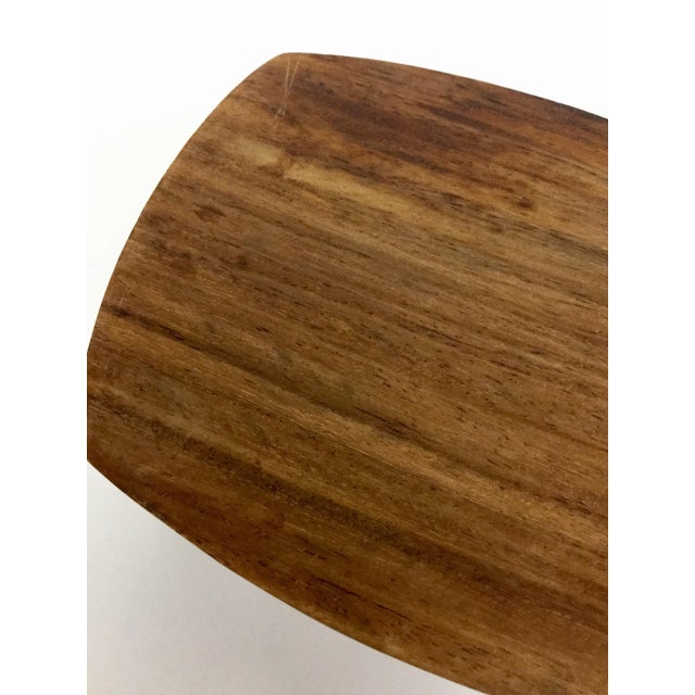 1950s Mid-Century Modern Hand Carved Wood & Brass Inlay Box For Sale - Image 9 of 13