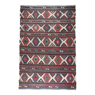 Antique Shirvan Kilim – Caucasian Flatweave, Late 19th Century -5' 11'' X 8' 11'' For Sale