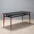 Brown Vintage Table in Mahogany and Metal with Glass, 1960s For Sale - Image 8 of 8