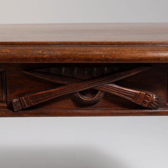19th Century 19th Century France Rich Mahogany Mahogany Side Table For Sale - Image 5 of 11