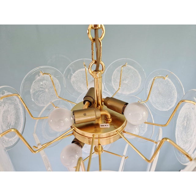 Murano Glass Disc Chandelier, Italy, 1970 For Sale - Image 13 of 17