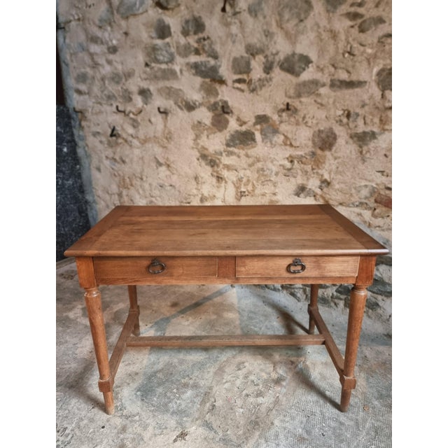 Antique French Oak Table or Desk, 1930s For Sale - Image 4 of 15