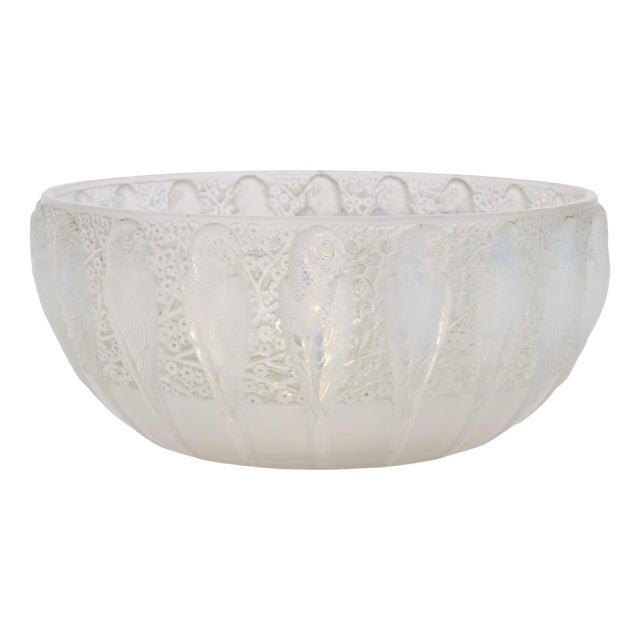 Opalescent Parakeets Bowl by René Lalique, 1931 For Sale