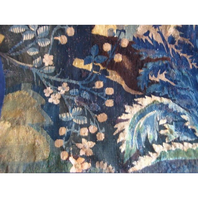 Flemish 18 Century Verdure Three Birds and Thistle Plant For Sale - Image 18 of 18