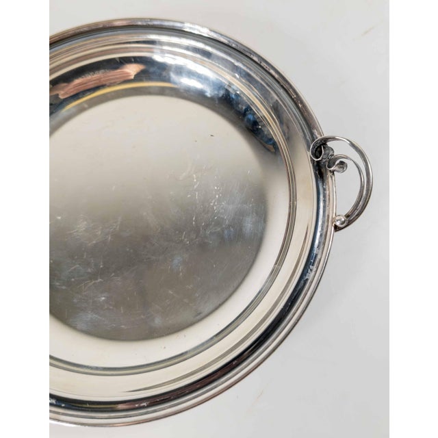 Silver Mid-Century Danish Silverplate Art Deco Style Bowl For Sale - Image 8 of 12
