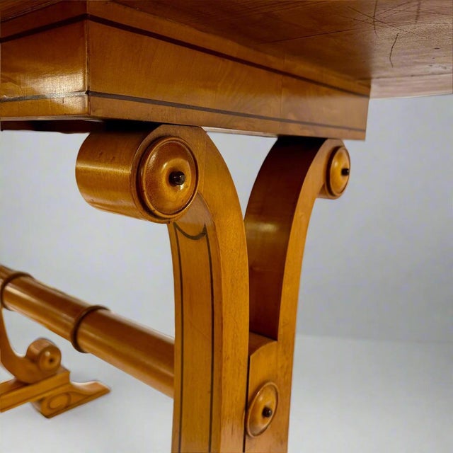 Biedermeier Early 19th Century Biedermeier Oval Library Table For Sale - Image 3 of 7