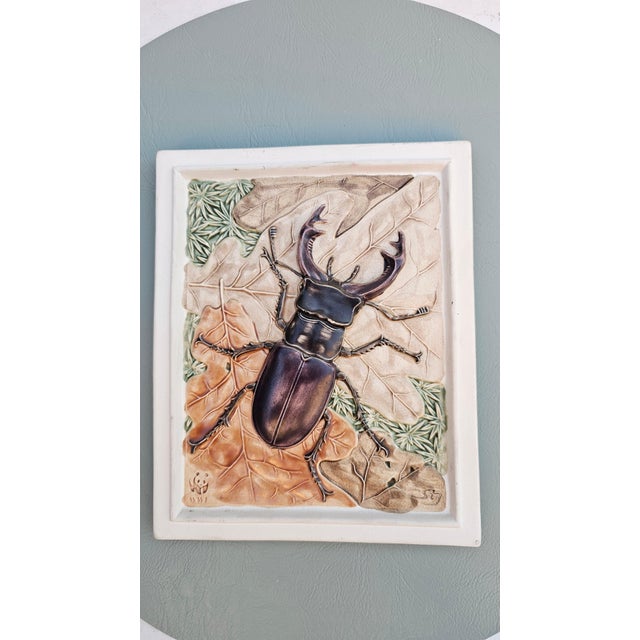 Ceramic Stag Tile by Staffan Johnsson for Jie Gantofta, 1980s For Sale - Image 6 of 6