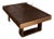 Custom Walnut Solid Wood Coffee Table With Sliding Top & Hidden Storage For Sale