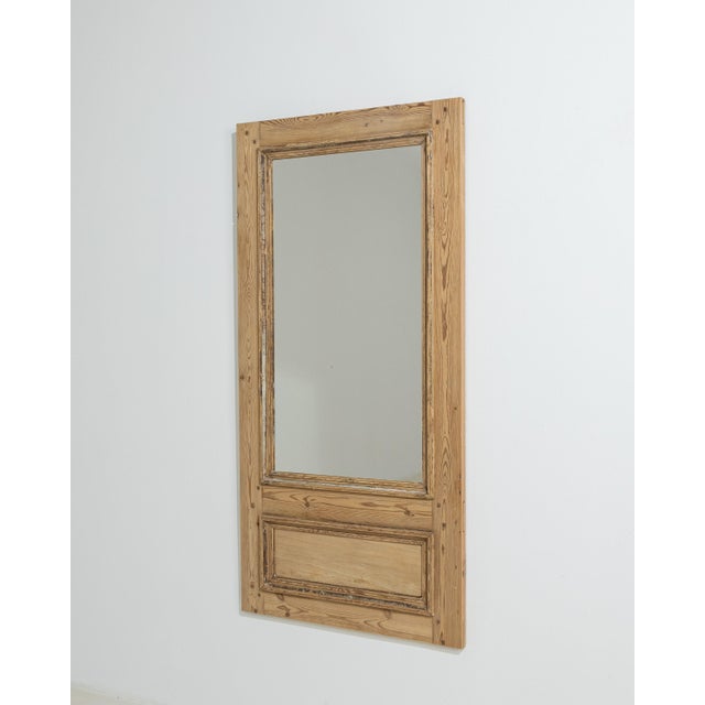 19th Century French Painted Wood Trumeau Mirror For Sale In Greensboro - Image 6 of 8