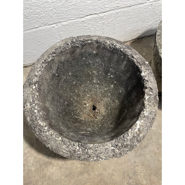 Late 18th Century Concrete French Planters With Fruit Relief, A Pair For Sale - Image 4 of 9