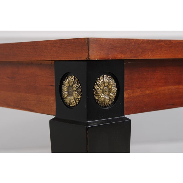 1990s Ethan Allen Medallion Collection Cherry Dining Room Table For Sale - Image 5 of 17
