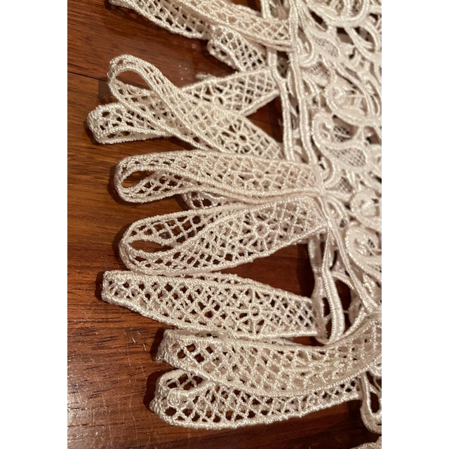 Vintage 1950s European Embroidered Lace Chiffon Curtains Panels Set of Six For Sale - Image 9 of 12