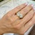 Late 20th Century Unisex Vintage 14k Yellow Gold Gia 3.75ct Two Bezel Set Diamond Cocktail Ring, Size 9 For Sale - Image 9 of 9