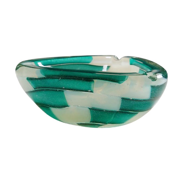Vintage Murano Pezzato Art Glass Ashtray by Barovier & Toso, 1950s For Sale