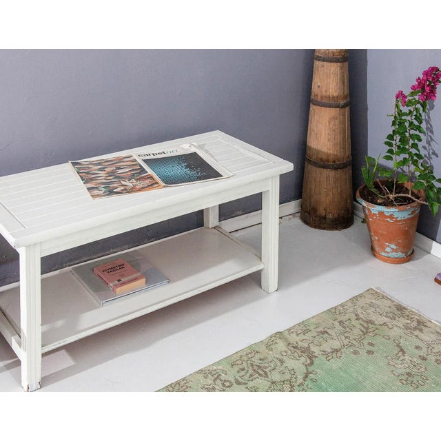 Green Vintage Turkish Oushak Rug For Sale In Los Angeles - Image 6 of 6