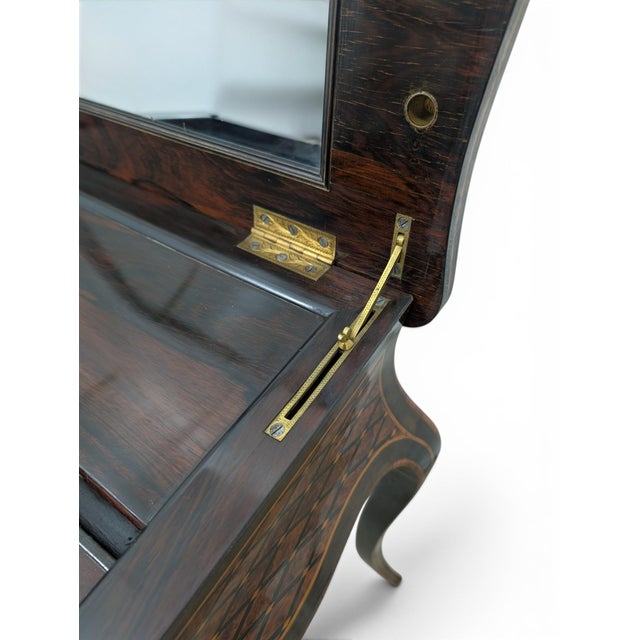 Wood Rococo Style Dressing Table with Drawer, 1800s For Sale - Image 7 of 14