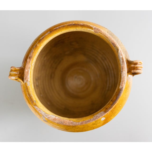 Mid 19th Century 19th Century French Glazed Yellow Confit Pot For Sale - Image 5 of 9