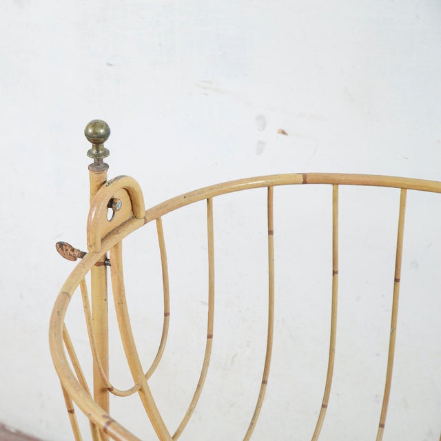 Metal Vintage Wrought Iron Cradle, 1920s For Sale - Image 7 of 11