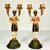 Early 20th Century Early 1900s Antique Mediterranean Italian Venetian Moorish Painted Bronze Candelabras - A Pair For Sale - Image 5 of 17