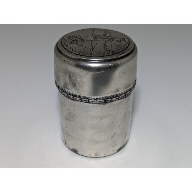 Early 20th Century Wallace Bros Silver Co. Golfing Cigarette Dispenser c. 1920s For Sale - Image 5 of 10