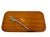 Wood Vintage Mid-Century Modern Kalmar Designs Teak Cheese Board & Serving Tray With Original Stainless Knife For Sale - Image 7 of 9