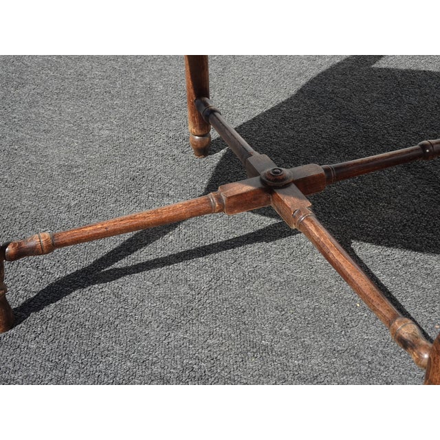 Pair of Vintage Rustic French Country Rush Seat Wheat Sheaf Arm Chairs ~ Lite 2 For Sale - Image 11 of 17