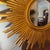 Glass Vintage Gilded Gold Sunburst Wall Mirror For Sale - Image 7 of 9