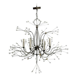 "Splashing Water 37" Chandelier in Pewter & Acrylic by Remains Lighting For Sale