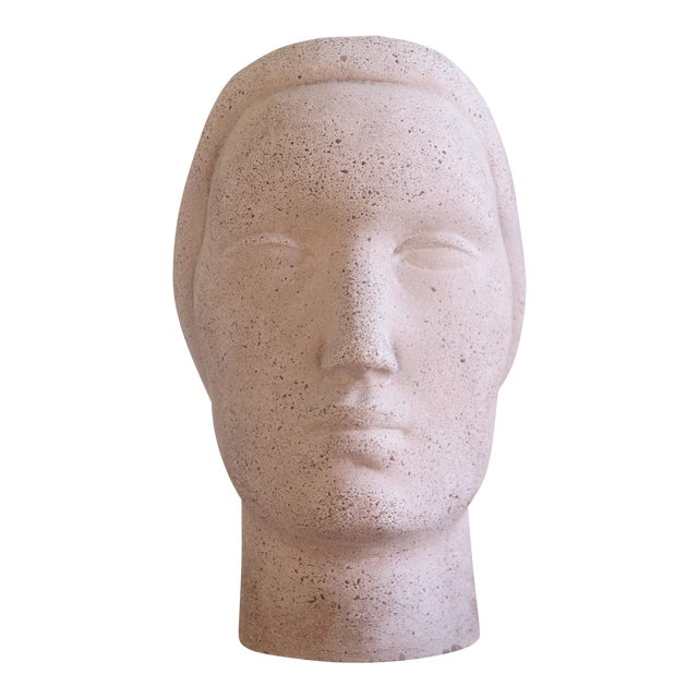 1930s Oronzio Maldarelli for Robinson Galleries Art Deco Head Sculpture