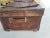 Early 20th Century Large Vintage Art Deco Era Distressed Leather Travel Trunk For Sale - Image 5 of 10