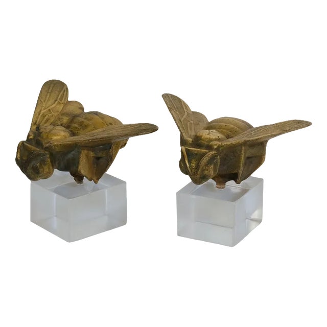 Serafini, Bronze Bees, 1950s, Bronze, Set of 2 For Sale