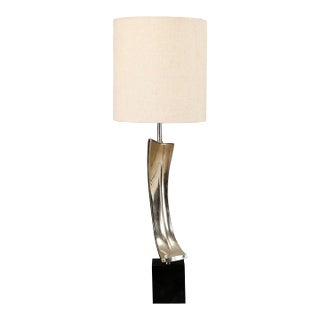 Maurizio Tempestini for Laurel Lamp Co Sculptural Chrome Arc Table Lamp, 1970s For Sale