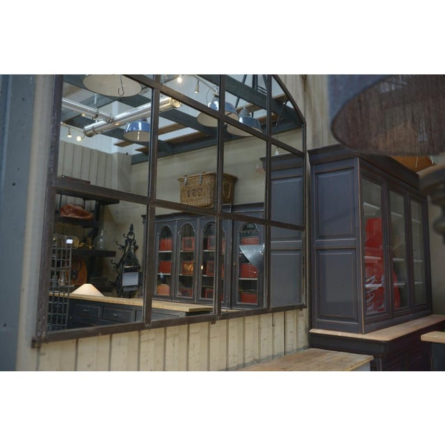 Industrial Rounded Metal Mirror, 1930 For Sale - Image 12 of 14