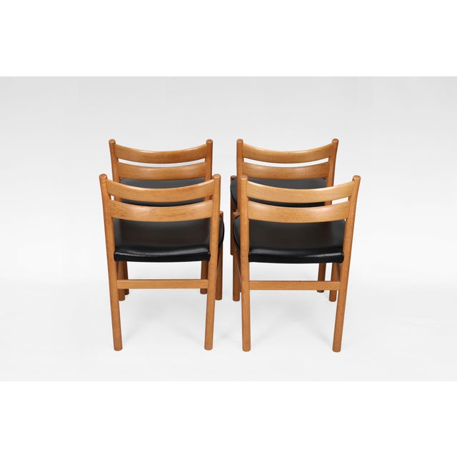 Børge Mogensen BM1 Dining Chairs by Børge Mogensen for C.M. Madsen, Denmark, 1960s, Set of 4 For Sale - Image 4 of 6
