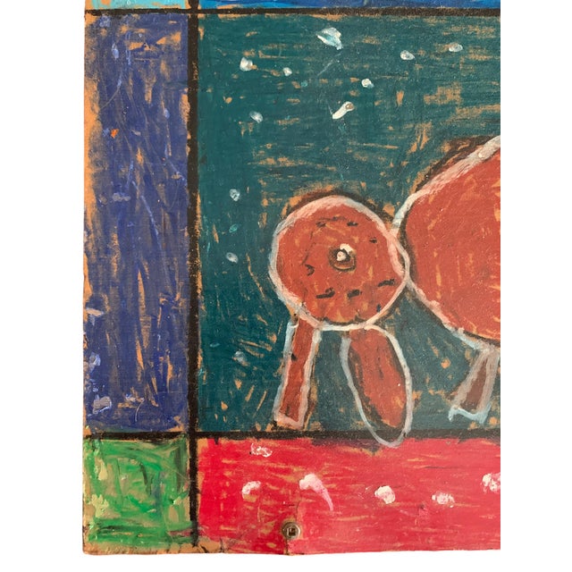 Red 2009 Selene Perez Painting on Board For Sale - Image 8 of 9