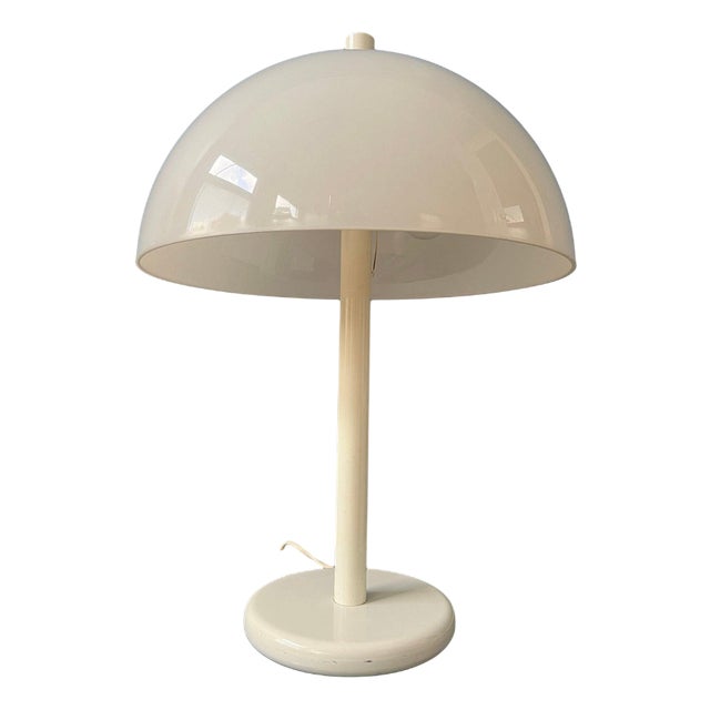 Mid-Century White Mushroom Table Lamp from Dijkstra For Sale