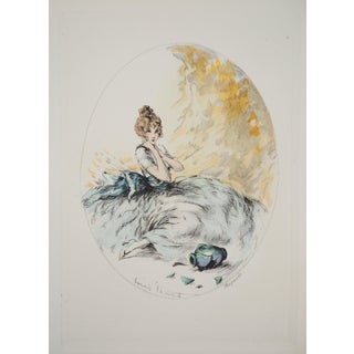 Louis Icart, Jeune femme à la cruche brisée, Etching For Sale