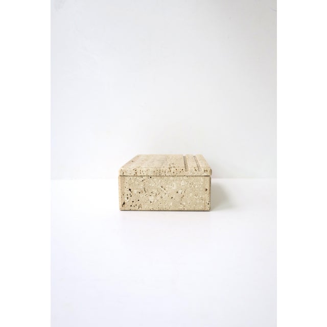 Italian Travertine Marble Jewelry Box, Postmodern, Fratelli Mannelli, 1970s Italy For Sale - Image 10 of 12