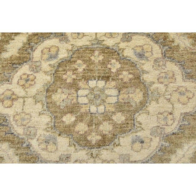 Brown Ziegler Rug 9'3'' X 12'2'' Brown Wool Traditional Hand-Knotted Oriental Carpet For Sale - Image 8 of 12