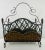 Vintage Metal and Reed Magazine Rack For Sale - Image 11 of 11